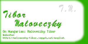 tibor maloveczky business card